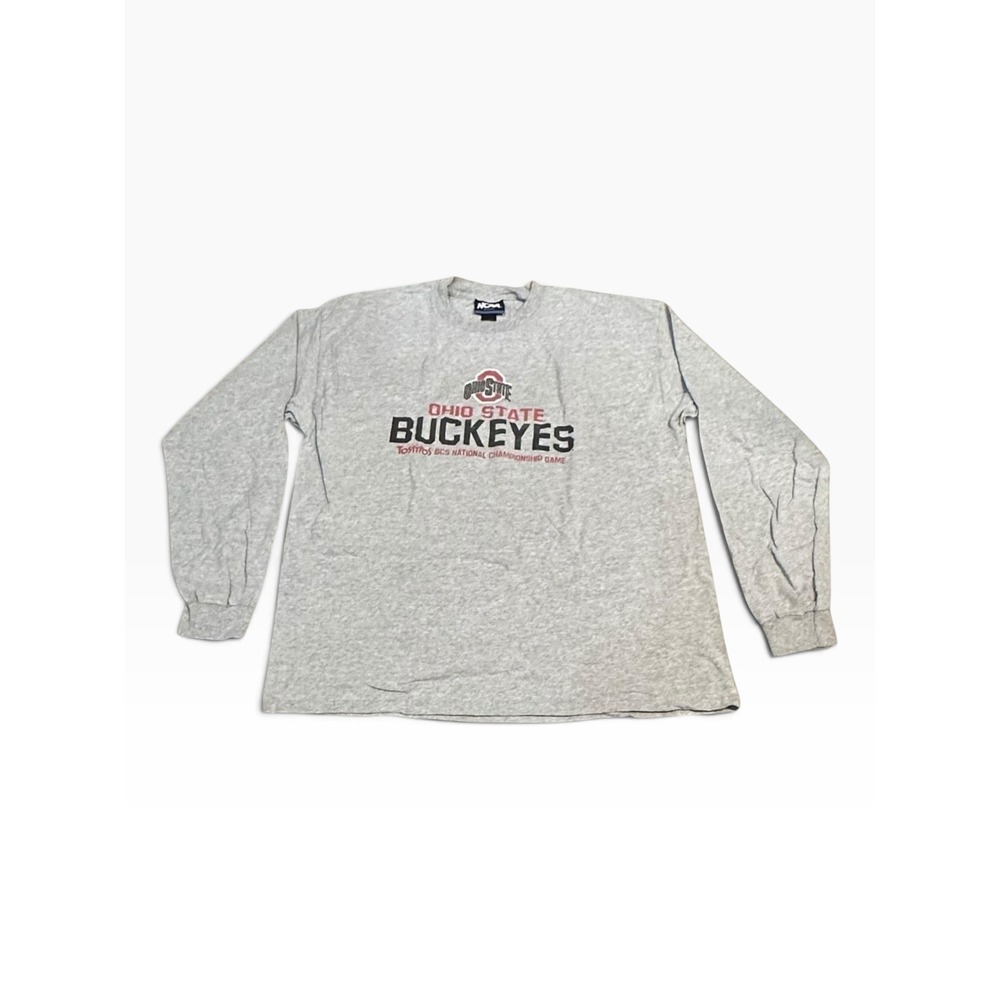 NCAA Ohio State Buckeyes T-Shirt Mens XL Gray BCS National Champ LS
